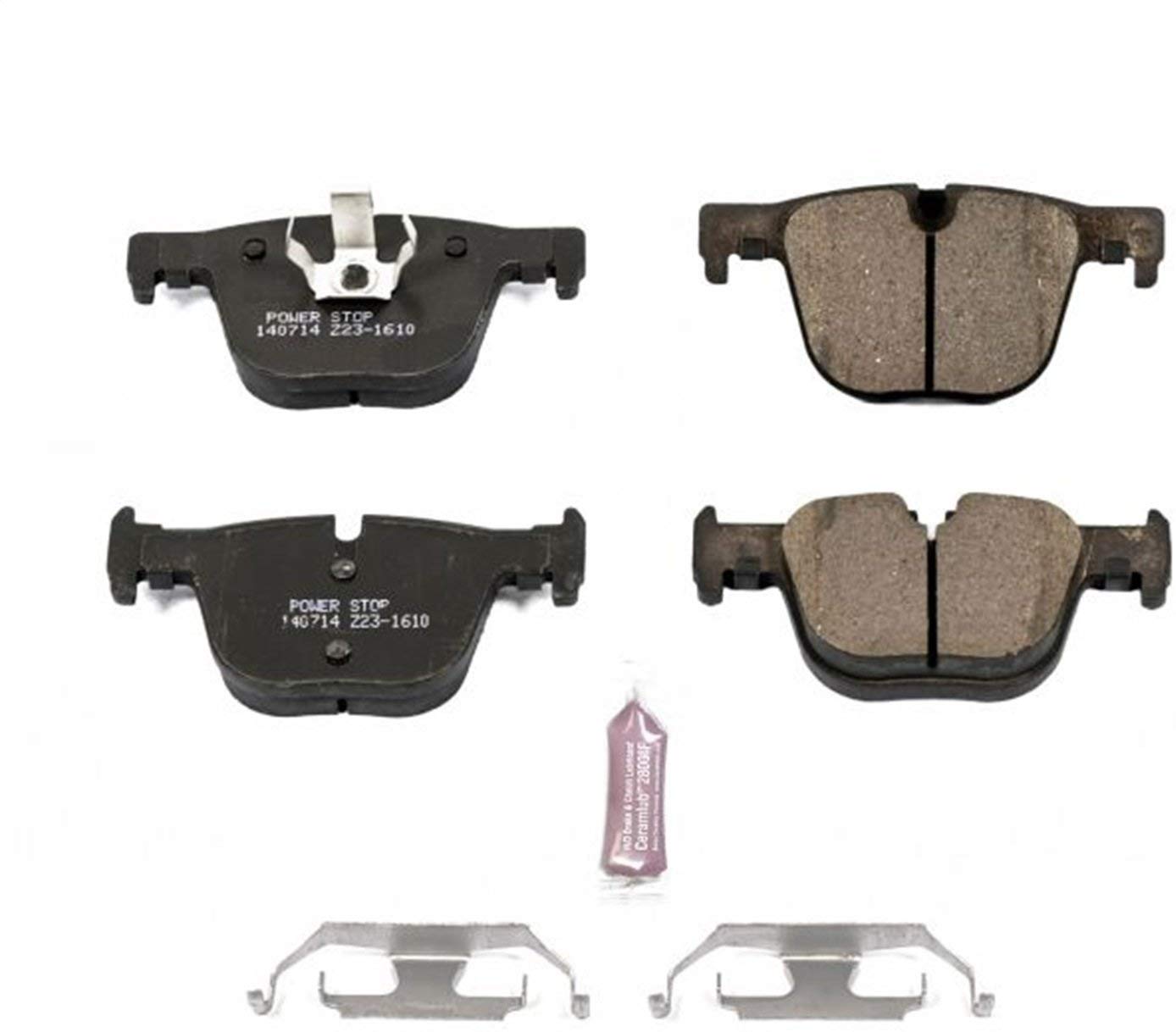 Power Stop Z23-1610, Z23 Evolution Sport Carbon-Fiber Ceramic Rear Brake Pads