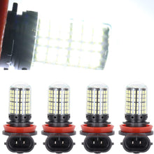 cciyu White 6000k H11 H8 H16 LED Bulbs 144SMD LED Bulbs with Projector Replacement for Fog Light,4Pack