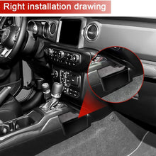 Salusy Gear Shifter Console Side Storage Box Side Organizer Tray Auto Transmission Compatible for 2018-2020 Jeep Wrangler JL JLU & 2020 Jeep Gladiator JT