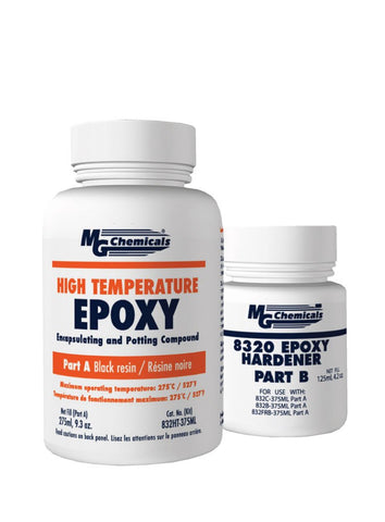 MG Chemicals 832HT High Temperature Black Epoxy Encapsulating and Potting Compound, 11.5 fl. oz 2-Part kit