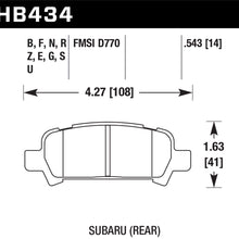 Hawk Performance HB434F.543 HPS Performance Ceramic Brake Pad