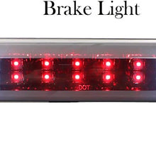 High Mount Stop Tail Light Assembly，Rear Roof Center LED Third 3rd Brake Cargo Light Replacement for 2004-2012 Chevy Colorado，2004-2012 GMC Canyon (Black Housing Smoke Lens)