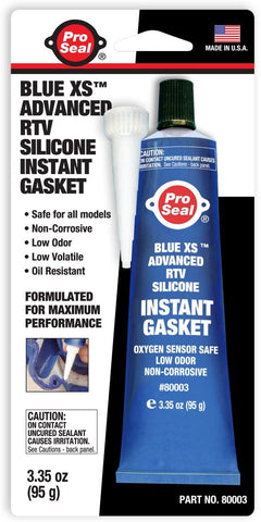 Pro Seal 80003 Blue XS Advanced RTV Silicone Instant Gasket. 3 oz.