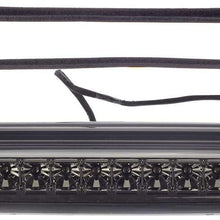 Partsam High Mount Stop Light 3rd Third Brake Light for 1999-2006 Silverado Sierra 1500 2500 HD 3500 Chrome Housing Smoke Lens Center Mount Rear Top Cab Roof Cargo Lights Lamps (1 Plug)