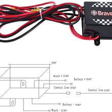 Bravex Electric 12V 3500lb/1591kg Single Line Waterproof Winch for UTV ATV Boat with Both Wireless Handheld Remote and Corded Control Recovery Winch