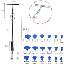 Qiilu Car Dent Repair Tools Dent Lifter Paintless Removal Kit Puller Grip PRO Slide Hammer T-Bar Tool + 18pcs Glue Puller Tabs for Vehicle SUV Car Auto Body Hail Damage Remover