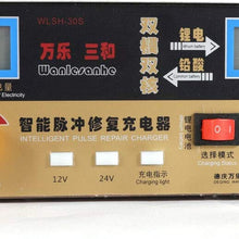 12/24V Volt 400AH Full Automatic Car Auto Smart Battery Charger Pulse Repair Battery For Wet Dry Lead Acid Digital LCD Display US Warehouse