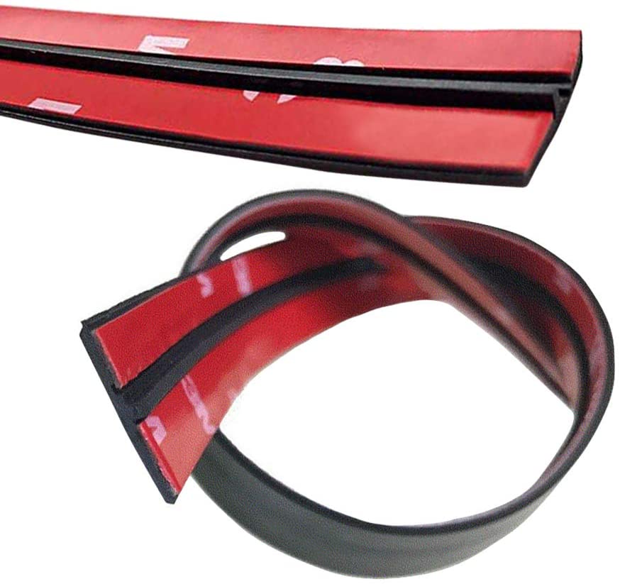 ZXMOTO 3M/9.8Ft Car Windshield Edge Moulding Sealing Strip Soundproof T-Type Rubber Edge Protector Trim 118