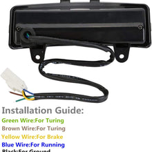 OSAN Tri-Bar Rear Fender LED Brake Taillight+Turn Signal Lamp for Harley FLHX Touring