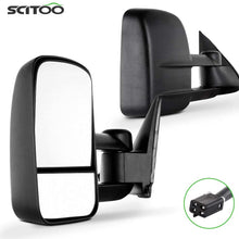 SCITOO Tow Mirrors Compatible with 1988-1998 for Chevy for GMC C K 1500 2500 3500 Truck Black Towing Mirrors with Power Left Right Side
