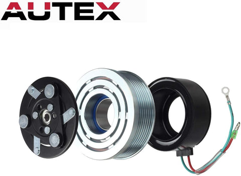 AUTEX AC A/C Compressor Clutch Coil Assembly Kit 80221SWAA02 38810RRBA01 4918U1 Replacement for Civic 2006 2007 2008 2009 2010 2011 1.8L