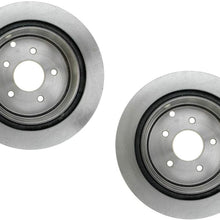 Pair Set 2 Vented Rear Disc Brake Rotors Dia 307.5mm For Infiniti Nissan