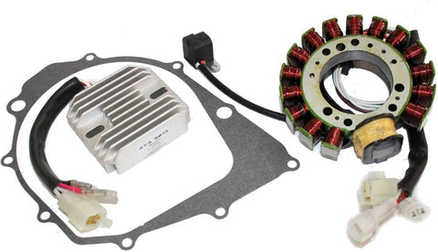 Caltric Stator & Regulator Rectifier Compatible With Yamaha Warrior 350 Yfm350 1996-2001 With Gasket