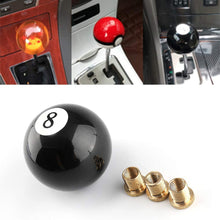 Carbon Fiber Style Gear Shift Knob Universal Shifter Knobs with 3 Adapters Stick Shifter Round Ball Red