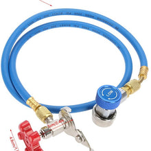 Refrigerant Recharge Hose, R134a Car Refrigerant Recharge Hose Gas Can Fitting Pipe Can Tap for R502 R-12 R-22