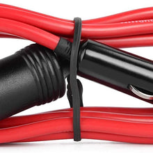 Nilight Cigarette Lighter Extension Cord Cable Heavy Duty 6ft 12V/24V Car Charger with Cigarette Lighter Plug Cigarette Lighter Socket,2 Years Warranty