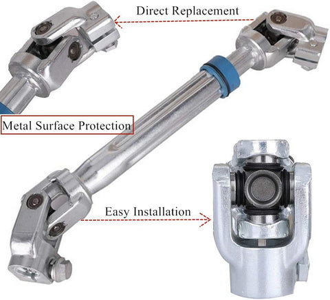 8L1Z-3B676-A Lower Intermediate Steering Shaft Steering Column with Rag-Joint U-Joint Coupler for 2009-2014 Ford F150 F-150, 2007-2014 Ford Expedition, 2007-2014 Lincoln Navigator Replace 8L1Z3B676A