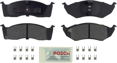 Bosch BE591H Blue Disc Brake Pad Set with Hardware for Select Chrysler, Dodge, Eagle, and Plymouth Cars and Vans - FRONT