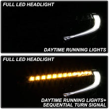 ACANII - Chrome LED Sequential Signal DRL Headlamps For 201-2020 Toyota Civic W/O LED Headlights Assembly Set Left+Right