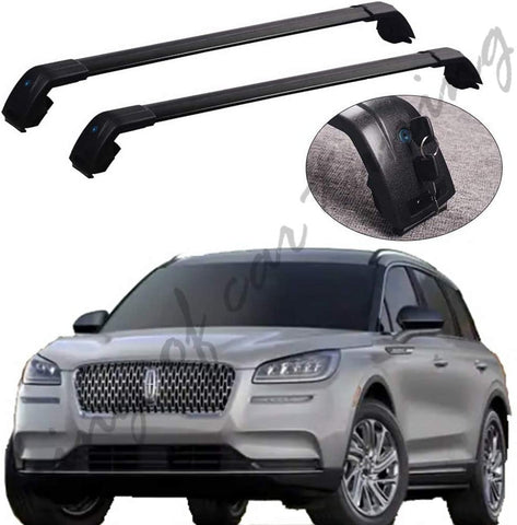 king of car tuning Black Crossbars Cross Bars Roof Rail Racks Fits for Lincoln Corsair 2019 2020