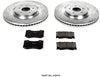 Power Stop K2915 Front Brake Kit with Drilled/Slotted Brake Rotors and Z23 Evolution Ceramic Brake Pads,Silver Zinc Plated