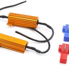 uxcell 2Pcs 50W 6RJ LED Headlight Canbus Decoder No Error Free Load Resistor for Car