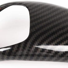 CheroCar Interior Decoration Gear Shift Knob Cover Stick Shifter Cap Trim Carbon Fiber Grain Cover for 2014-2015 Jeep Grand Cherokee, for 2012-2014 Chrysler 300C, 1PC