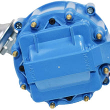 A-Team Performance HEI Complete Distributor 65K Coil Heavy Duty Compatible With Ford HD FE/FT 330 361 391 5/16" Shaft One-Wire Installation Blue Cap