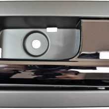 PT Auto Warehouse FO-2507MR-RRH - Interior Inner Inside Door Handle, Silver Gray Housing with Chrome Lever - with Power Locks, for Crew Cabs ONLY, Passenger Side Rear