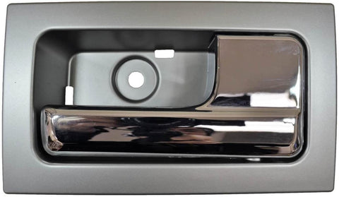 PT Auto Warehouse FO-2507MR-RRH - Interior Inner Inside Door Handle, Silver Gray Housing with Chrome Lever - with Power Locks, for Crew Cabs ONLY, Passenger Side Rear