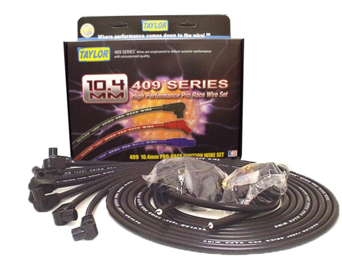 Taylor Cable 79051 Black 409 10.4mm Universal Fit Spiro-Wound Wire