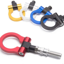 EPMAN CNC Billet Aluminum Front/Rear European Car Tow Hook For BMW E82 E88 E90 E91 E92 E93 Euro Style Circular Ring (Red)