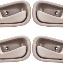NPAUTO Interior Front Rear Door Handles Driver Passenger Side Pair for 1998 1999 2000 2001 2002 Toyota Corolla Chevy Prizm Manual Lock Beige/Tan