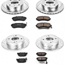 Power Stop K655 Front & Rear Brake Kit with Drilled/Slotted Brake Rotors and Z23 Evolution Ceramic Brake Pads