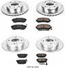 Power Stop K655 Front & Rear Brake Kit with Drilled/Slotted Brake Rotors and Z23 Evolution Ceramic Brake Pads