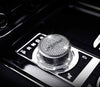 DEFTEN Crystal Rhinestone Car Gear Shift Knob Cover Decoration Trim Sticker for Jaguar XF XE XJ F-Pace (Gold)