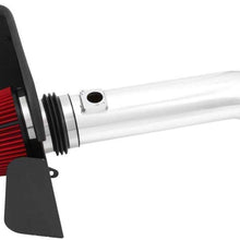 Spectre Performance Air Intake Kit with Washable Air Filter: 2011-2013 Chevy/GMC Heavy Duty (Silverado 2500/3500 HD, Sierra 2500/3500 HD) 6.0L V8, Red Filter with Polished Aluminum Tube, SPE-9004