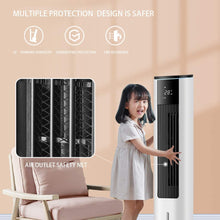 OCYE Space Heater, Portable Heater, Dual-Purpose air-Conditioning Fan with Remote Control Timing and Multiple Protection Functions, for Office, Indoor, Bedroom, White