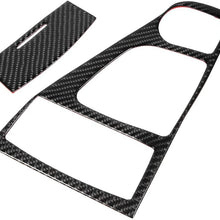KIMISS Shift Panel Cover, 2pcs Carbon Fiber Gear Shift Panel Cover Trim Set Fit for Infiniti Q50/Q60 2013-2019