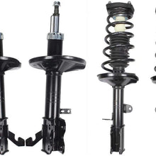 Material Set of 4 Complete Shock Sturt Spring Compatible with 98-02 Prizm 93-97 Prizm 93-02 Corolla