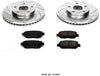 Power Stop K1064 Front Brake Kit with Drilled/Slotted Brake Rotors and Z23 Evolution Ceramic Brake Pads