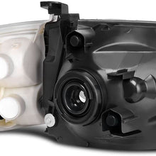 AUTOSAVER88 Headlight Assembly Compatible with 2005-2006 Toyota Tundra Double/Crew Cab, 2005-2007 Sequoia, Chrome Housing Clear Lens (Not suitable for Regular Cab and Assess Cab)