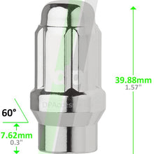 DPAccessories LCE3L6HCSCH04020 20 Chrome 12x1.5 Closed End ET Spline Tuner Lug Nuts for Aftermarket Wheels Wheel Lug Nut