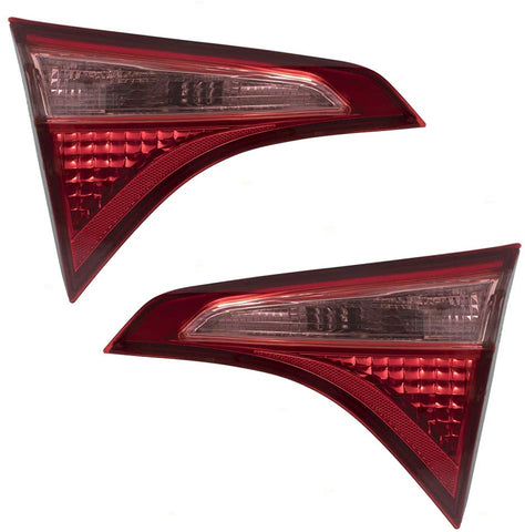 Brock Replacement Pair Set Tail Lights Lid Mounted Tail Lamps Compatible with 2017-2019 Corolla 8159002A50 8158002A50