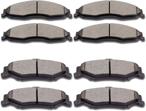 SCITOO Ceramic Front Rear Disc Brake Pad Set fit for 1998-2002 Chevrolet Camaro, 1998-2002 Pontiac Firebird