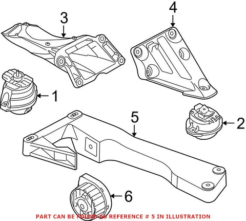 Genuine OEM Automatic Transmission Mount Crossmember For BMW E60 E61 E84 E90 E91 E92 F22 F23 F30 F31 F32 F33 F34 F36 2 3 4 5 X Series Twin Turbo