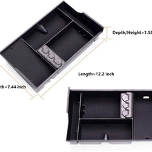 EDBETOS Center Console Organizer Tray for 2007-2019 2020 Toyota Tundra / 2008-2019 Sequoia Insert ABS Armrest Box Secondary Storage - Sequoia Tundra Accessories