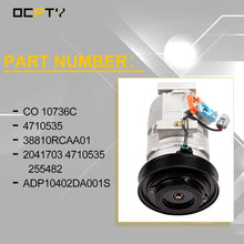OCPTY Air Conditioner Compressor Compatible with A-cura MDX CO 10736C 2003-2006