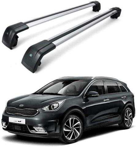 Roof Rack Cross Bars fit for KIA NIRO 2017-2021 Aluminum Cross Bar Replacement for Rooftop Cargo Carrier Bag Luggage Kayak Canoe Bike Snowboard Skiboard