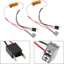 Duokon 2pcs Car Headlight Decoder,Fog Lamp Load Resistor Decoder,Aluminum Alloy Anti-Flicker Flash Error Canceler for H7